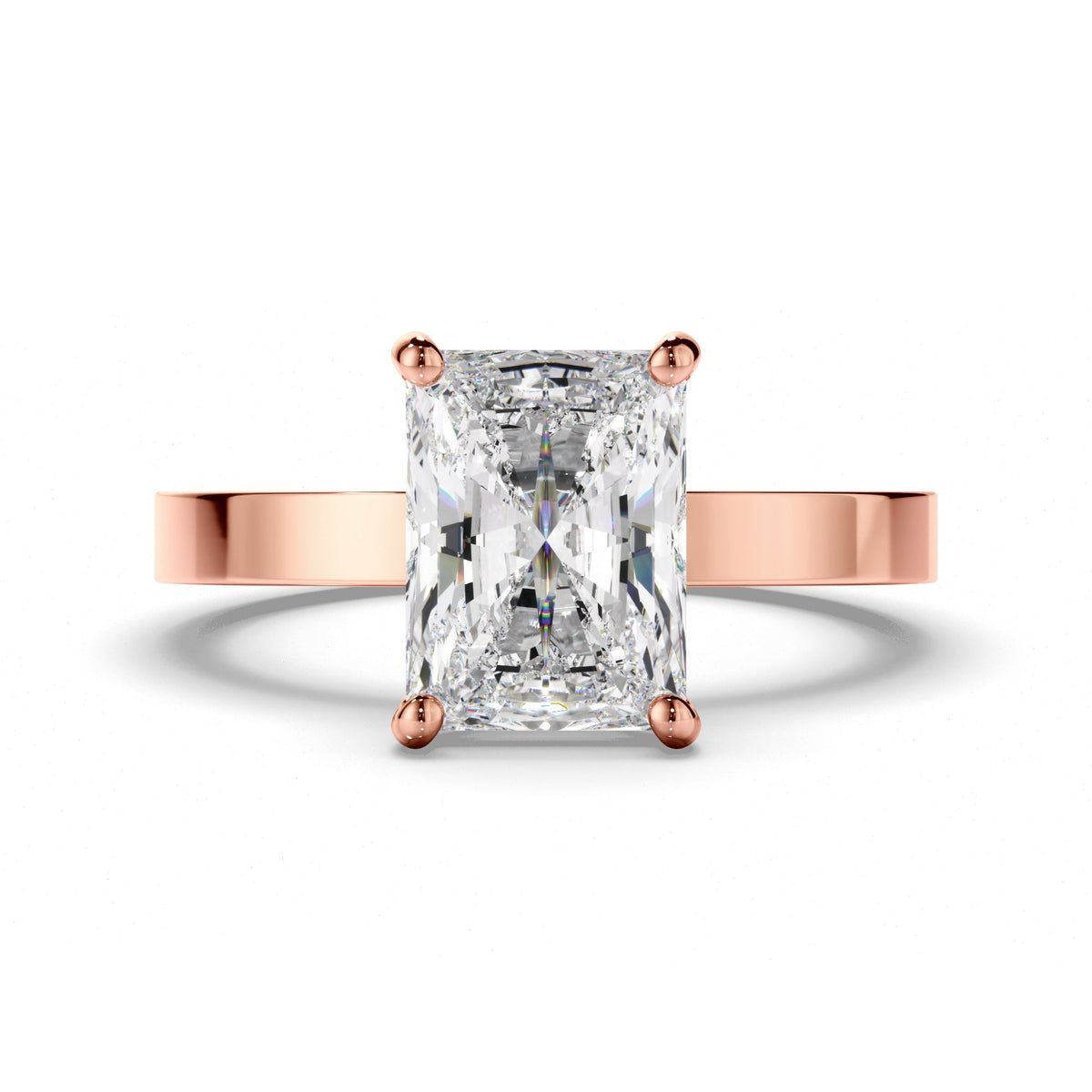 Radiant Cut Diamond Solitaire Engagement Ring