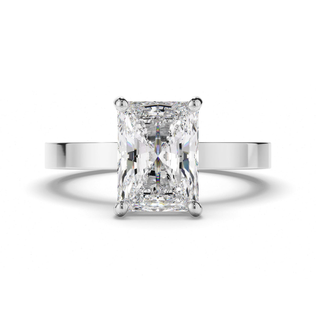 Radiant Cut Diamond Solitaire Engagement Ring