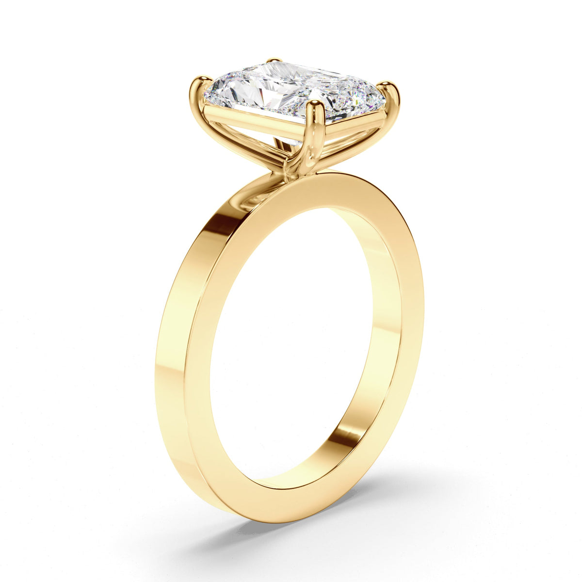 Radiant Cut Diamond Solitaire Engagement Ring
