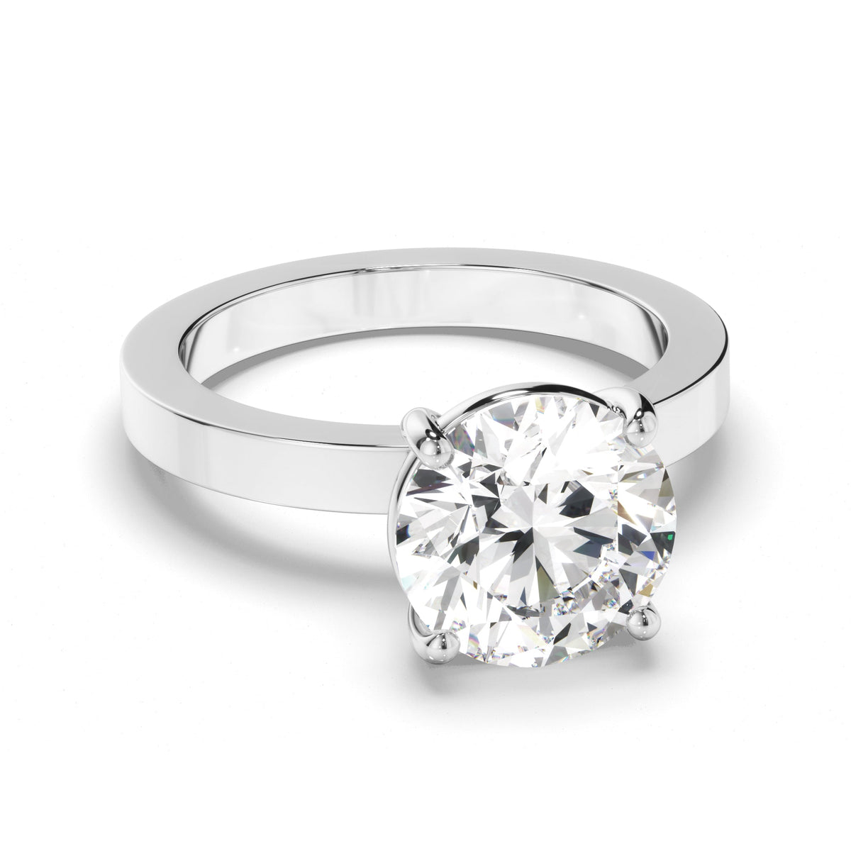 Round Brilliant Cut Diamond Solitaire Engagement Ring