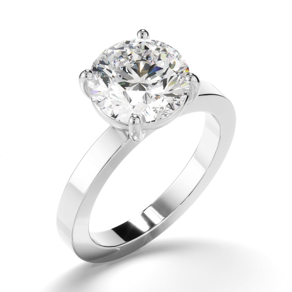 Round Brilliant Cut Diamond Solitaire Engagement Ring
