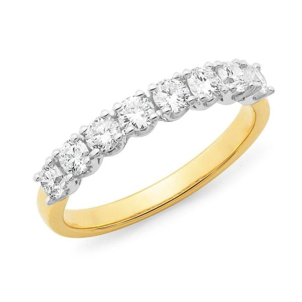 Brilliant cut claw set diamond band