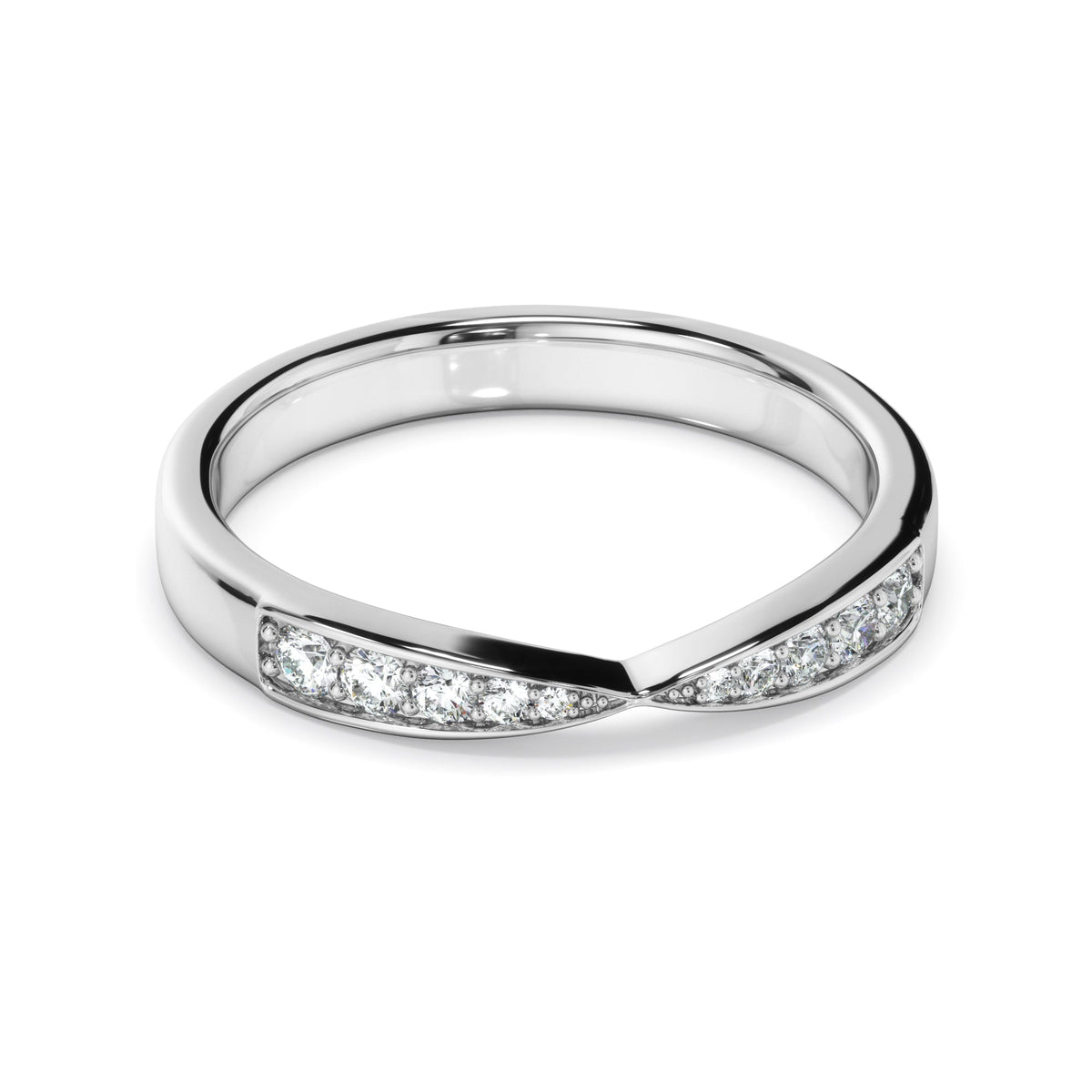 Diamond Tapered Wedding Ring