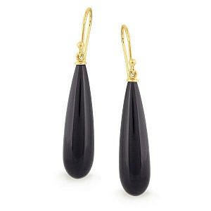 Onyx drop earrings