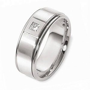 Men's diamond set wedding ring