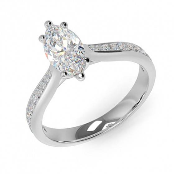 Marquise cut diamond ring