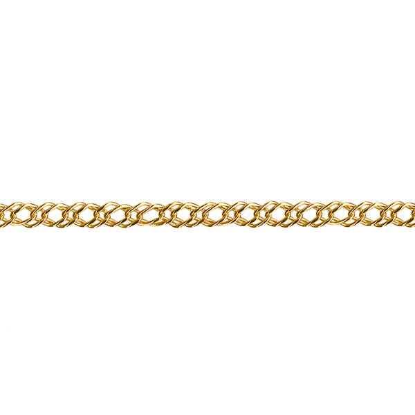 Diamond cut oval double curb chain