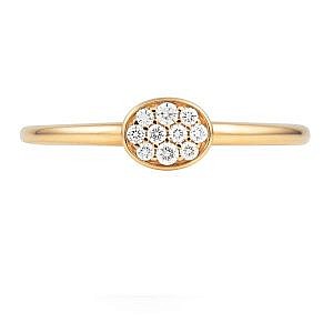 Andrew Mazzone 9ct gold diamond oval shape proposal ring