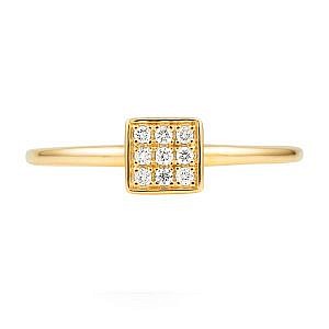 Andrew Mazzone 9ct yellow gold diamond proposal rings