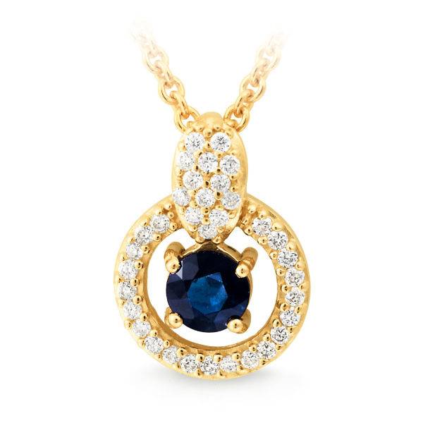 Sapphire & diamond pendant