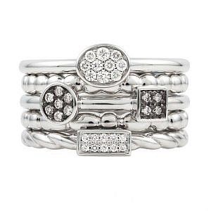 Diamond stackable rings from Andrew Mazzone