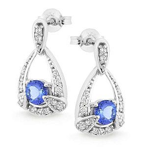 tanzanite drop earrings