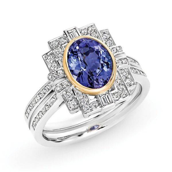 Tanzanite & diamond dress ring