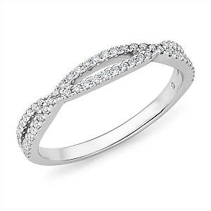 Mazzone diamond twist wedding ring