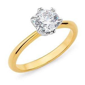 Mazzone solitaire diamond ring