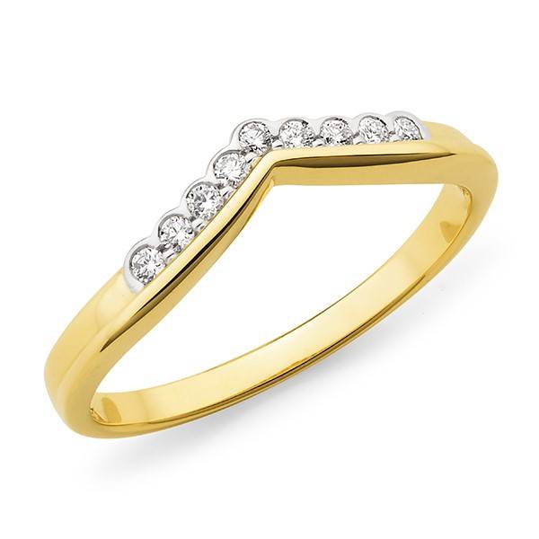  V  shaped  diamond wedding  ring  Andrew Mazzone Jewellers 