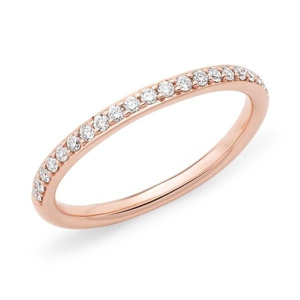 Rose gold claw set diamond wedding ring