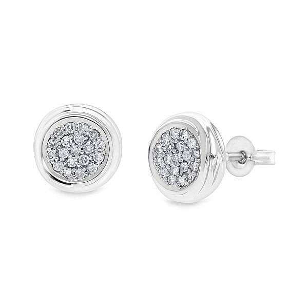 diamond cluster stud earrings - Andrew Mazzone