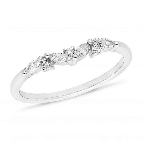 Andrew Mazzone pear shaped diamond wedding ring