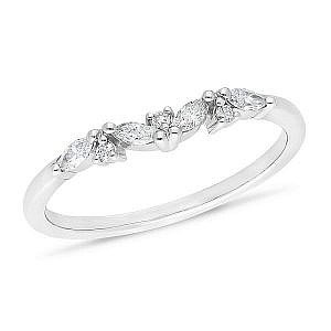 Marquise & brilliant cut diamond wedding ring