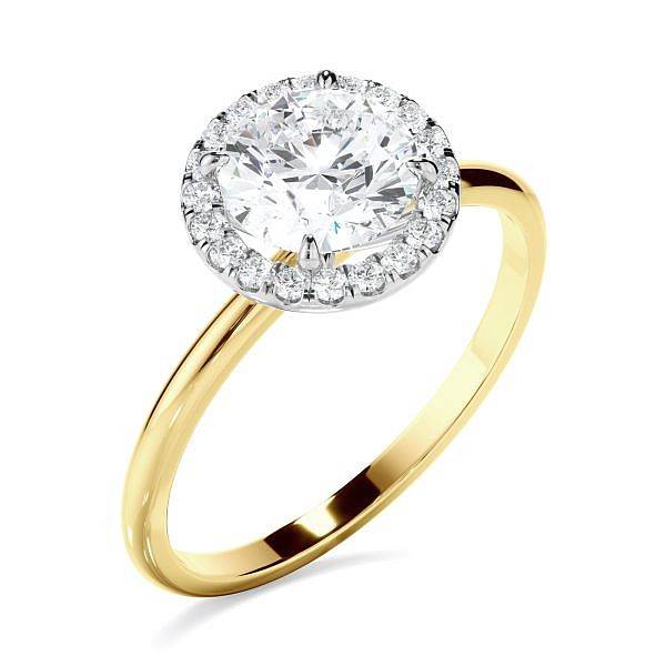 Andrew Mazzone round diamond halo ring