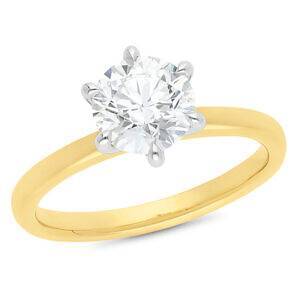 Andrew Mazzone round diamond lab grown engagement ring